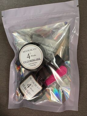 Moon Blvd Pink UV Gel Nail Kit - 4 Week Curing & Base Gel